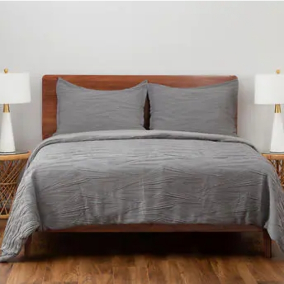(Ew)Berkshire life Pleated wave 3piece comforter set - Picture 1 of 6